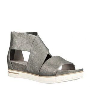 Eileen Fisher dark grey metallic sport sandal, NWOT